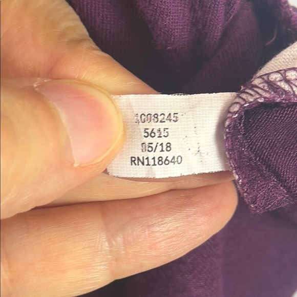 Lane Bryant Casual Purple Floral Back Detail Short Sleeve Top Size 14/16 - Picture 7 of 9